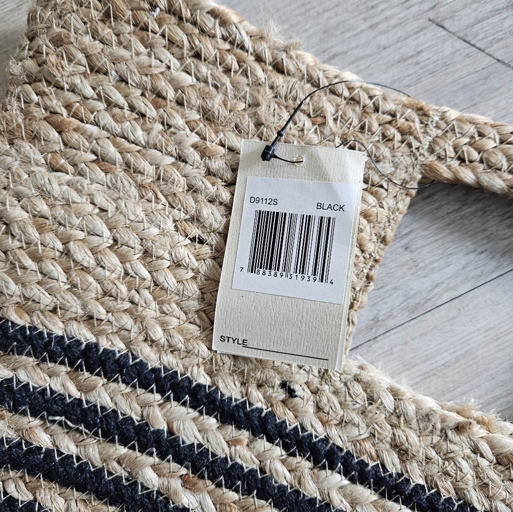 Nwt Magid New York Made In India Jute Stripped Bucket Bag - Picture 4 of 12